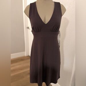 Volcom Ribbed Island Bopper Dress in Brown Taupe